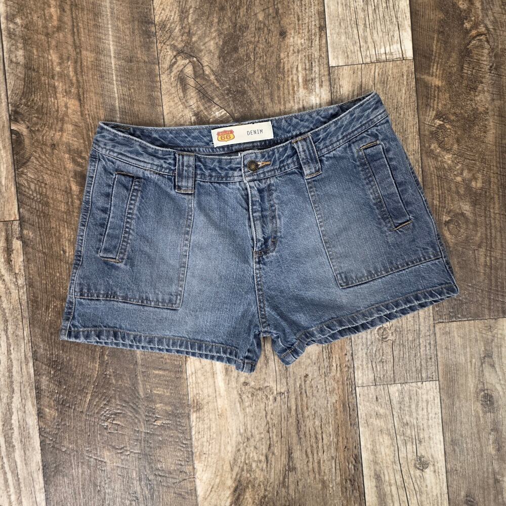 Y2K Denim Cargo Shorts Mid Rise Utility Jean Shorts Size 12 Summer